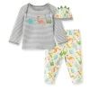 Little Me Dinosaur 2pc Set W/Hat Infant Clothing
