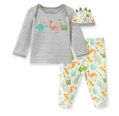 Little Me Dinosaur 2pc Set W/Hat Infant Clothing