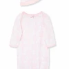 Little Me Infant Clothing Damask Scroll Sleeper Gown & Hat