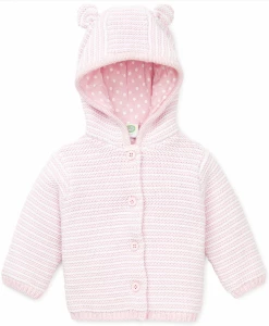 Little Me Pink Textured Hoodie Infant Clothing