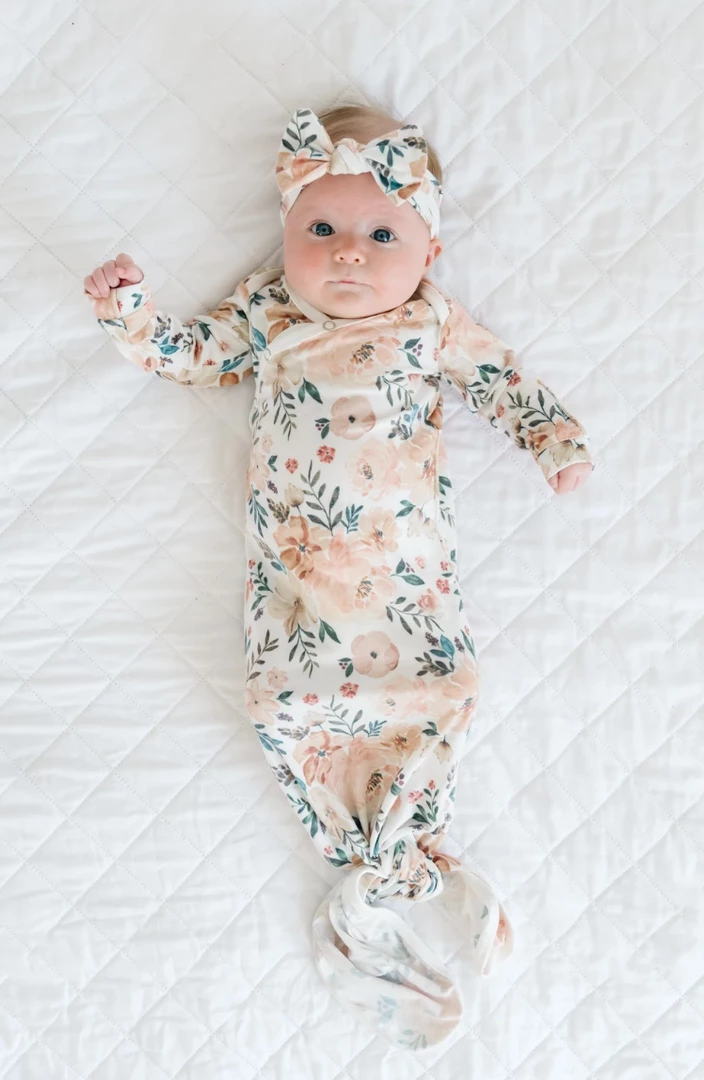 Budget ๐งจ Copper Pearl Baby Accessories CP Autumn Knotted Gown ๐ 3 Copper Pearl Baby Accessories CP Autumn Knotted Gown