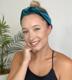 Headbands Of Hope Emerald Velvet Infinity Turban