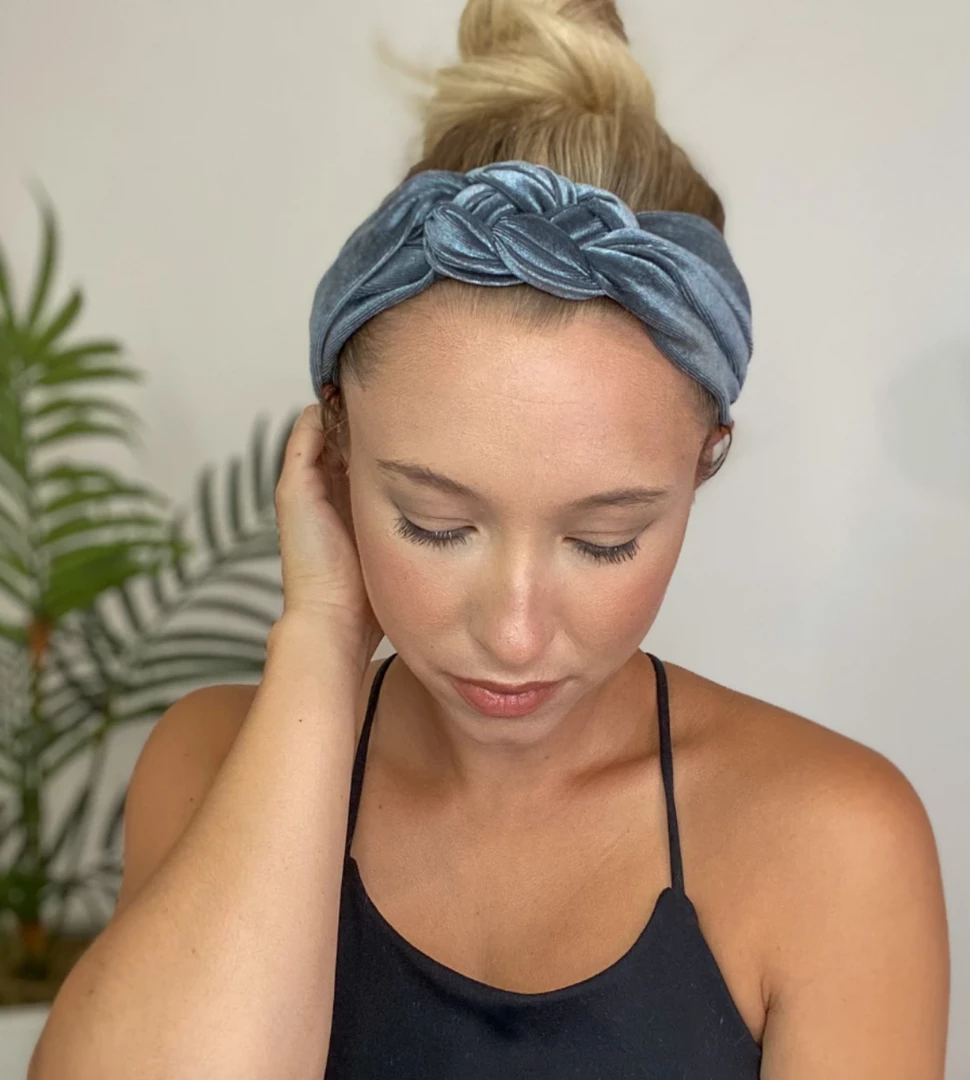 Promo 🔥 Headbands Of Hope Baby Accessories Silver Velvet Infinity Turban ✔️ 2 Headbands Of Hope Baby Accessories Silver Velvet Infinity Turban