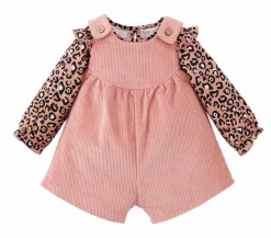 Mudpie Fall Clothing 50% Off Fall Clothing Leopard Overall Short Set