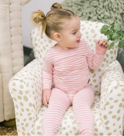 Sweet Bamboo Pink Stripe Kid Pj Set