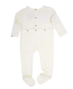Sweet Bamboo Whispery White Footie W/Bum Flap Infant Clothing