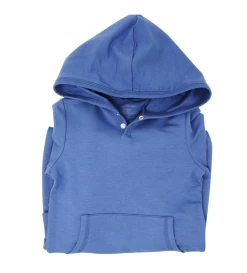 Sweet Bamboo Infant Clothing Bijou Blue Hooded Pocket Romper
