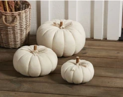 Mudpie Decor Small "Gather" Pumpkin Sitter