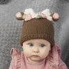 Mudpie Accessories Baby Accessories Floral Deer Knit Hat