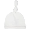 L'OVED BABY White Velveteen Top Knot Hat Infant Clothing