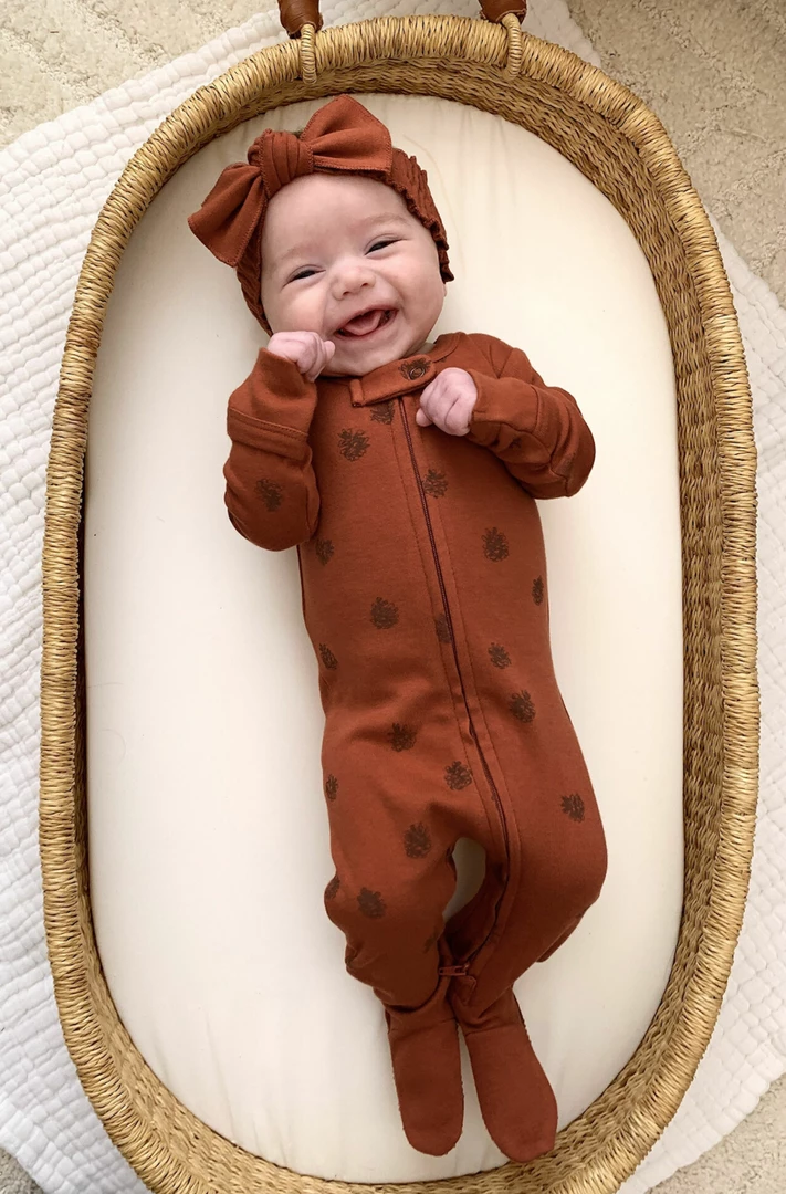 Flash Sale ๐ L'OVED BABY Cinnamon Pinecone Organic Zipper Footie Infant Clothing ๐ 2 L'OVED BABY Cinnamon Pinecone Organic Zipper Footie Infant Clothing
