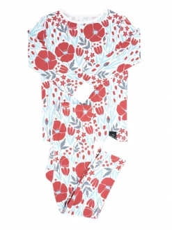 Sweet Bamboo Red Poppy Kid Pj Set