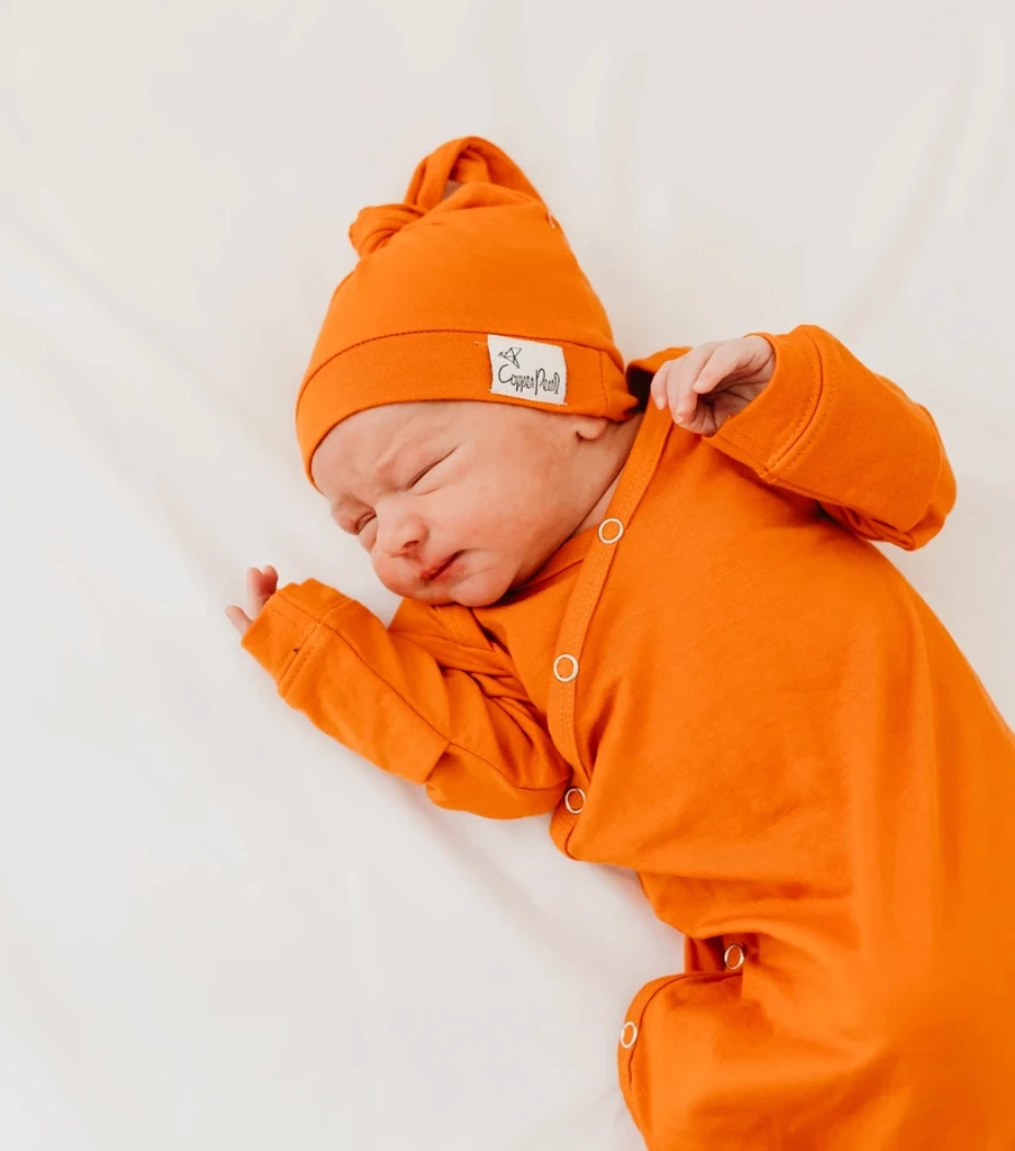 Brand new ๐งจ Copper Pearl CP Blaze Top Knot Hat Baby Accessories ๐ฅฐ 2 Copper Pearl CP Blaze Top Knot Hat Baby Accessories