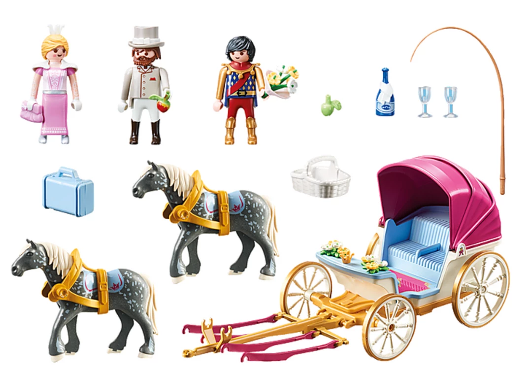 Cheap 🌟 PLAYMOBIL Horse Drawn Carriage Toys 🤩 2 PLAYMOBIL Horse Drawn Carriage Toys