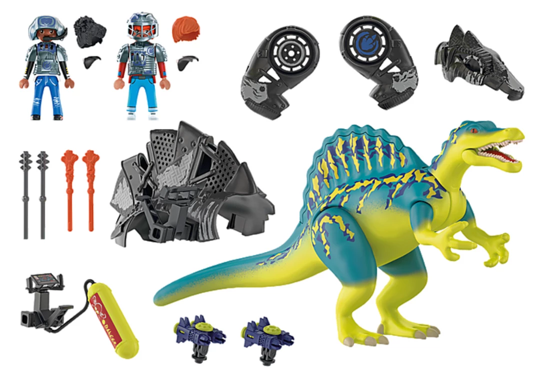 Buy ๐คฉ PLAYMOBIL Toys Spinosaurus Double Defense Power โจ 3 PLAYMOBIL Toys Spinosaurus Double Defense Power