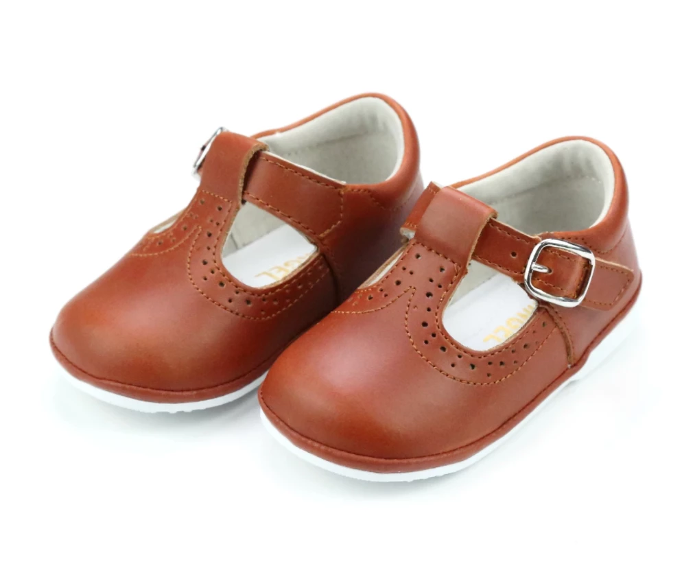 Buy ❤️ L'Amour 👟 Shoes Gemma Leather T-Strap Mary Jane Cognac 🎉 2 L'Amour Shoes Gemma Leather T-Strap Mary Jane Cognac