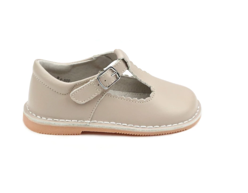 Cheap ๐ L'Amour ๐ Shoes Selina Scalloped T-Strap Mary Jane In Almond ๐ 3 L'Amour Shoes Selina Scalloped T-Strap Mary Jane In Almond