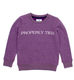 Properly Tied Fall 22 PT Deane Printed Crew Purple 50% Off Fall Clothing
