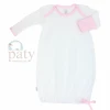 Paty Gown White W/Pink Trim Infant Clothing