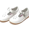 L'Amour White T Strap Mary Jane Shoes