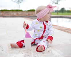 The Printed Press Snowball Girl Ruffle Coverall Infant Clothing