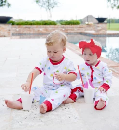 The Printed Press Snowball Girl Ruffle Coverall Infant Clothing