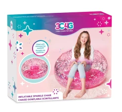 3C4G/Make It Real Pink Confetti Glitter Inflatable Chair Toys