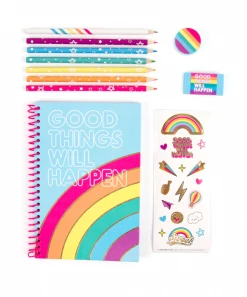 3C4G/Make It Real Toys Rainbow Bright Stationery Set