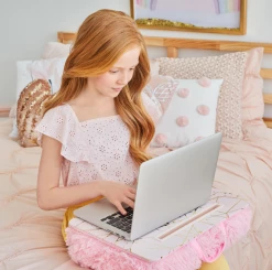 3C4G/Make It Real Toys Pink & Gold Deluxe Fur Lap Desk