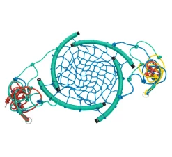 HEARTHSONG 40-Inch 2-in-1 Colorful Climbing Rope Swing Toys