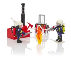 PLAYMOBIL Toys Firefighters With Water Pump