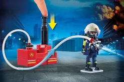PLAYMOBIL Toys Firefighters With Water Pump