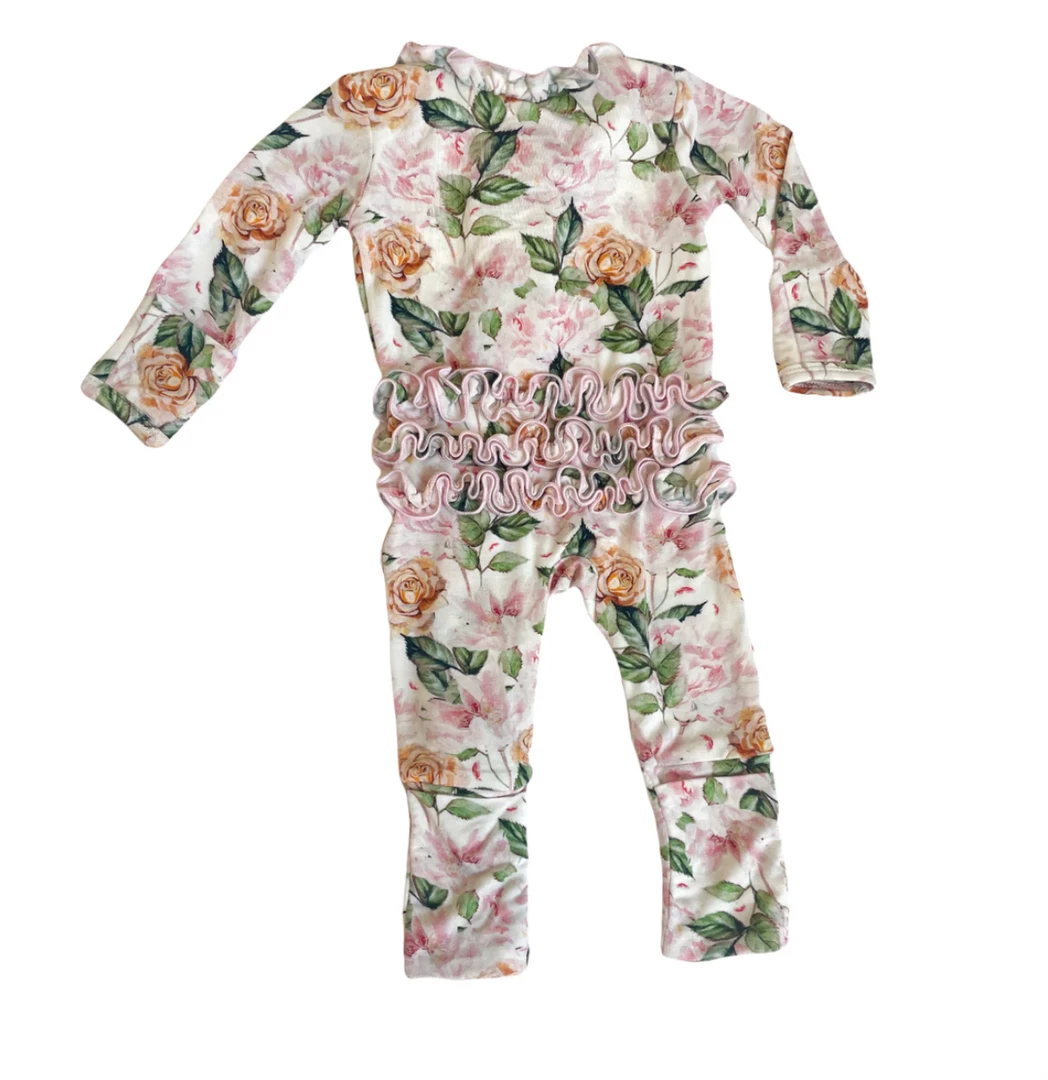 Buy ๐ Baby Registry Golden Roses Footie ๐ 2 Baby Registry Golden Roses Footie