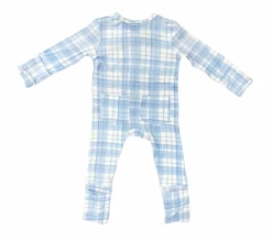 Baby Registry Baby Blue Plaid Footie
