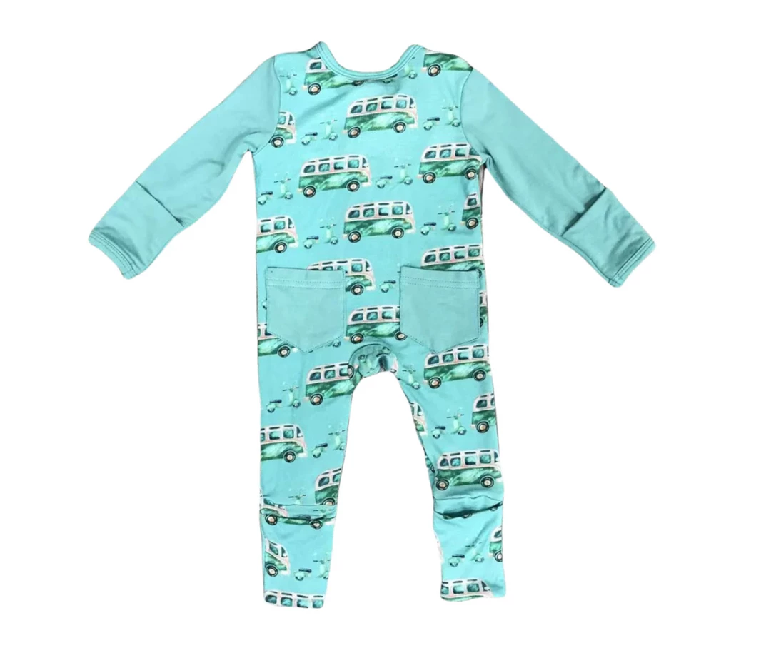 Budget 🌟 Rockin Royalty Retro Van Footie Infant Clothing 🌟 2 Rockin Royalty Retro Van Footie Infant Clothing