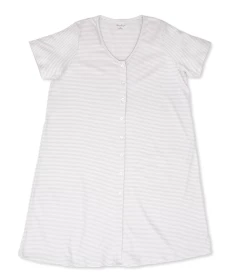 Kissy Kissy Simple Stripes Grey Adult Nightgown Infant Clothing