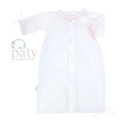 Infant Clothing Paty Girl’s Dotted Pink Swiss Gown