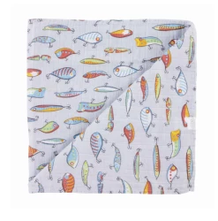 Mudpie Accessories Fishing Lure Swaddle Blanket Baby Accessories