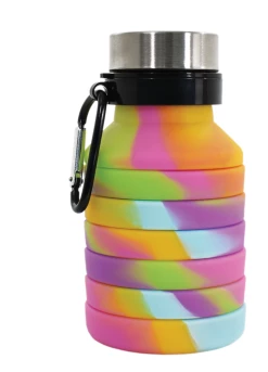 I SCREAM Tie Dye Silicone Collapsible Water Bottle Toys