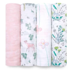 Baby Registry Forest Fantasy Cotton Muslin Swaddle 4pk