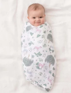 Baby Registry Forest Fantasy Cotton Muslin Swaddle 4pk