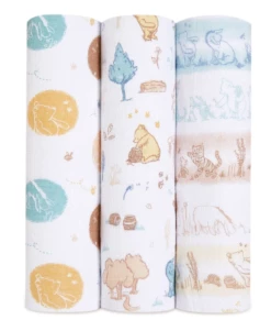 Baby Registry Winnie In The Woods Cotton Muslin Swaddle 3pk