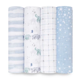 Aden + Anais Baby Accessories Rising Star Cotton Muslin Swaddles 4pk