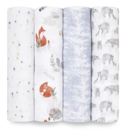 Aden + Anais Naturally Cotton Muslin Swaddle 4pk Baby Accessories
