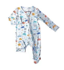 Angel Dear Retro Gaming 2-Way Zipper Footie Infant Clothing