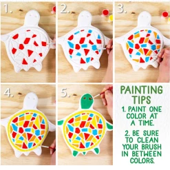 HORIZON GROUP Creative Roots Paint Your Own Turtle Stepping Stone Toys