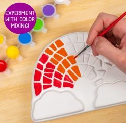 HORIZON GROUP CREATIVE ROOTS PAINT YOUR OWN RAINBOW GARDEN STONE