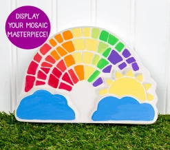 HORIZON GROUP CREATIVE ROOTS PAINT YOUR OWN RAINBOW GARDEN STONE