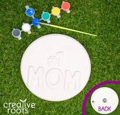 Outlet ⌛ HORIZON GROUP Creative Roots Paint Your Own No.1 MOM Stepping Stone Toys 👏 10 HORIZON GROUP Creative Roots Paint Your Own No.1 MOM Stepping Stone Toys
