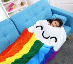 GOOD BANANA Plush Blanket Rainbow